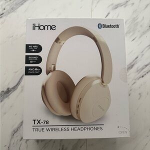 iHome Cream TX-78 Wireless Headphones